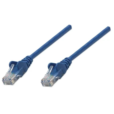 Immagine di Intellinet 0.45m Cat5e cavo di rete Blu 0,5 m U/UTP (UTP) 318129