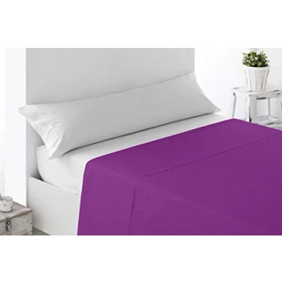 Immagine di Miracle Home. Lenzuolo sopra morbido e confortevole, 100% microfibra spazzolata, senza rughe anti peeling. 210 x 270. Letto da 135. Viola