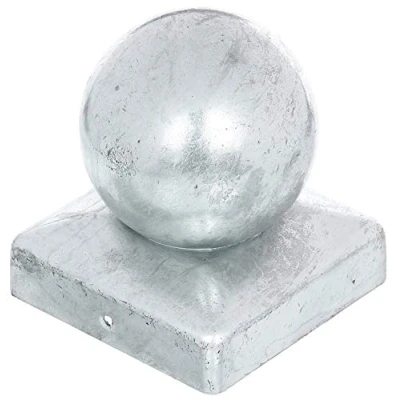 Immagine di Alberts 20586 7 Tappo per Pali in Legno 90/90 mm con Sfera, Zincato a Caldo, 90 x