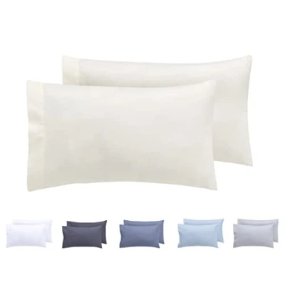 Immagine di Todocama set di 2 federe per cuscino, in microfibra extra morbida, ipoallergenica, da 30 x 50 cm beige