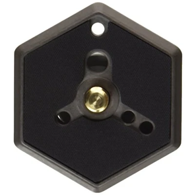 Immagine di Manfrotto 030 38 Piastra per Testa Esagonale in Alluminio con Attacco da 3/8&quot;, Nero