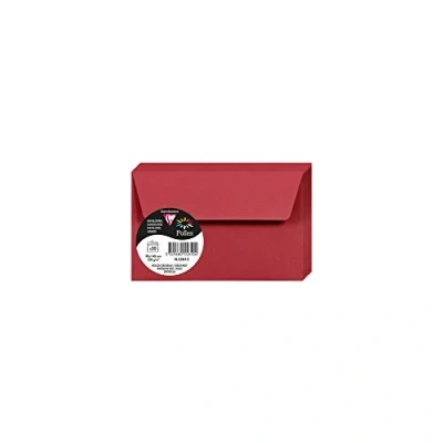 Immagine di Clairefontaine 5581C Pacco da 20 Buste autoadesive Formato 9x14cm 120g/m² Colore rosso ribes Inviti Eventi e Corrispondenza Gamma Pollen Carta Premium Liscia