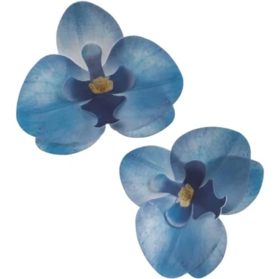 Immagine di dekora 10 Orchidee Commestibili Semplice Decorazione per Torta di Compleanno a Tema Floreale 7,5 8,5 cm