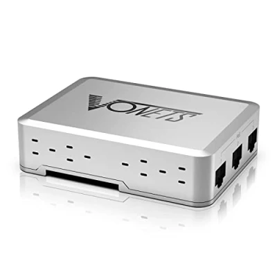 Immagine di VONETS Gigabit 5 porte PoE switch Extender con 3 Out, 1 uplink, SFP 10/100/1000 Mbps, Ethernet IEEE/PoE 802.3at/af per porta di rete PoE, Plug and Play