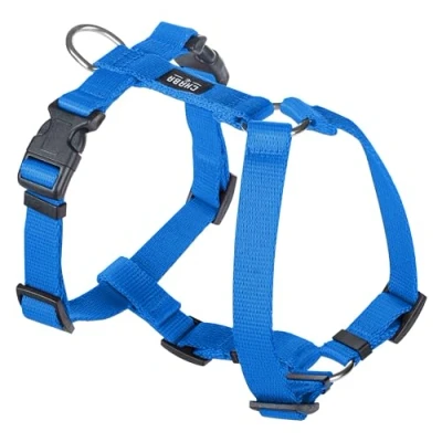 Immagine di Chaba Guard Pettorina cane Taglia piccola, per evitare trazioni e soffocamenti, Regolabile in 5 punti, Comoda leggera, classica, Liscio, cani da corsa, S, Blu