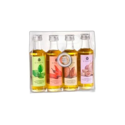 Immagine di Olio Extravergine d&#039;Oliva &quot;4 Condimenti&quot; (4 x 100 ml) La Chinata