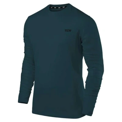 Immagine di TCA Element Maglia Uomo da Corsa a Manica Lunga Traspirante Maniche Lunghe con Tecnologia Quickdry Blu, XL