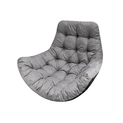 Immagine di cuscino per poltrona sospesa, altalena sospesa in polyrattan/rattan, altalena, schienale colore grafite