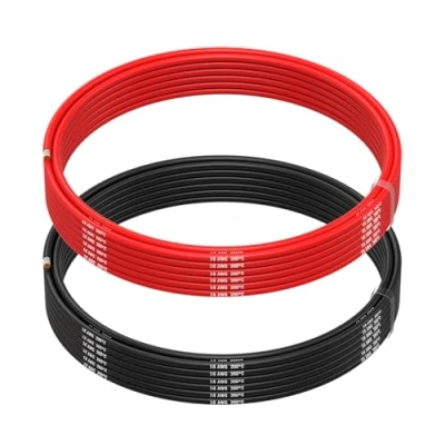 Immagine di MMOBIEL 16 AWG Cavo Elettrico Silicone gauge (1,31 mm²) in Rame Stagnato 2 Fili Separati Rosso e Nero Ciascuno 5m / 16.4ft per RC, Droni, Stampanti 3D, Batterie, Cavi Oratori, Strisce LED