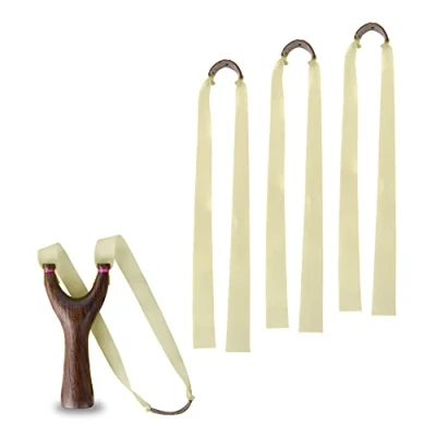 Immagine di 12 elastici piatti in gomma da 1 mm di spessore, ricambio per fionda catapulta, caccia, catapulta (colore tinta unita)