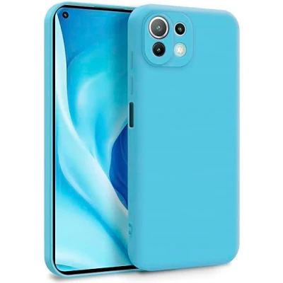 Immagine di MyGadget Cover per Xiaomi Mi 11 Lite 5G Custodia in Silicone Morbido a Doppio Strato Case con Protezione Fotocamera &amp; Fodera Interna Antigraffio Turchese