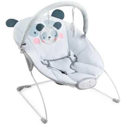 Immagine di Sdraietta MoMi GLOSSY per bambini fino a 9 kg, cintura di sicurezza 3 punti, struttura in metallo con piedini antiscivolo, peso 1,7 modulo sensoriale favorire lo sviluppo del bambino