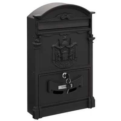 Immagine di ARREGUI Residencia D 2151/N Cassetta Postale Individuale di Stile Classico in Alluminio, Dimensione M (DIN A4 e Riviste), Nero