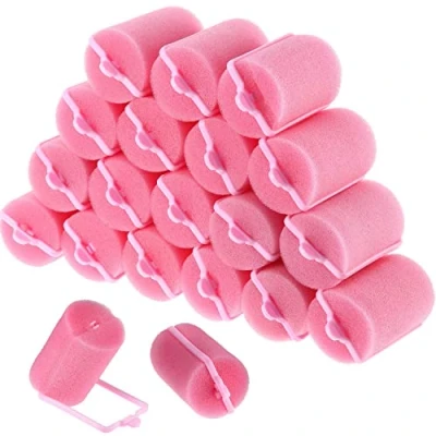 Immagine di 18 Pezzi Spugna Capelli Bigodini 40 mm Schiuma Morbida Styling di Grandi Dimensioni Parrucchiere per Donne e Bambini (40 mm)