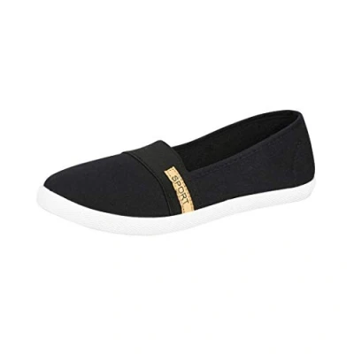 Immagine di Elara Donna Ballerina Piatta Pantofola Comoda Chunkyrayan BD1412 BL Schwarz 38
