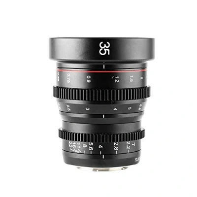 Immagine di Meike 35mm T2.2 Mini Fixed Prime Manual Focus Wide Angle Cinema Lens for M43 Micro Four Thirds MFT Mount Cameras BMPCC 4K Z CAM E1 E2 E2C