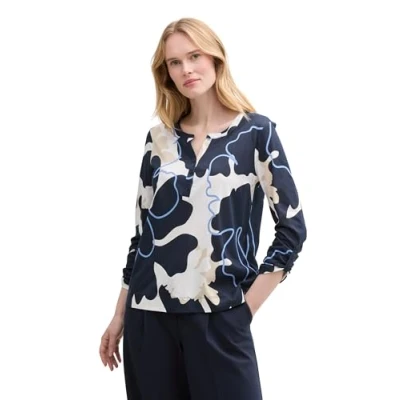 Immagine di TOM Tailor Langarm MIT Muster Camicetta, Donna, Taglia: XL, Big floral shapes design