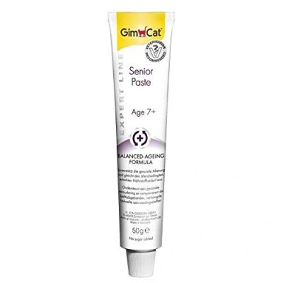 Immagine di GimCat EXPERT LINE Senior Paste Lo snack funzionale per gatti supporta l&#039;invecchiamento sano dei di età pari o superiore a 7 anni 1 tubo