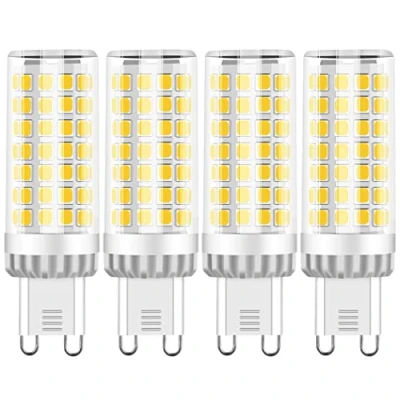 Immagine di Lampadina LED G9 9W Equivalente 50W 80W Lampada Alogena, 750LM, Bianco Freddo 6000K, 220 240V, Non Dimmerabile, Nessun Sfarfallio, Risparmio Energetico, per Lampadari, Plafoniere e Applique, 4 Pezzi