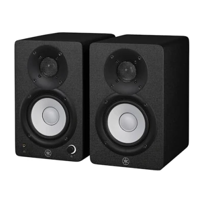 Immagine di Yamaha HS3 Studio Monitor Casse Attive, Coppia di da a 2 vie, Bass Reflex 3.5&quot; 52W, Alta Qualità, Controllo Avanzato del Suono, per Produzione Musicale e Montaggio Video Nero