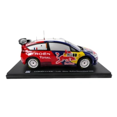 Immagine di OPO 10 Auto in Miniatura riprodotta Scala 1/24 Compatibile per Citroen C4 WRC Loeb Elena Rallye Deutschland 2008 RVQ24