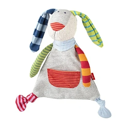 Immagine di Sigikid 41274 Doudou a Forma di Coniglio Ringeldingel, Unisex, Colore: Grigio/Multicolore