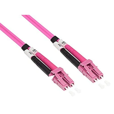 Immagine di Good Connections LWL Cavo Patch Duplex da LC a SC multimodale, 50/125&quot;, Fibra Ottica, OM4, 0,5 m, Colore: Viola/Rosa