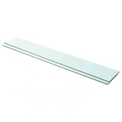 Immagine di vidaXL Mensole in Vetro Trasparente 2 pz 100x15 cm