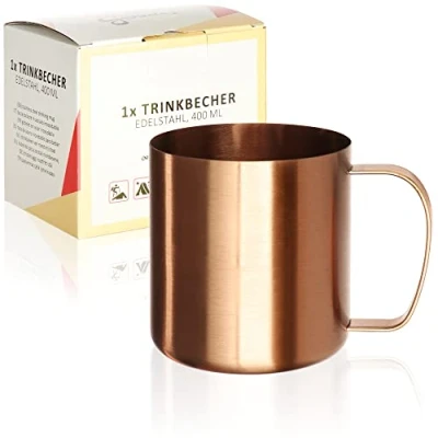 Immagine di Robin Goods Rosetta per Bere Acciaio Inossidabile Tazza di Alta qualità da Campeggio infrangibile e priva BPA (1 Pezzo Rosa)