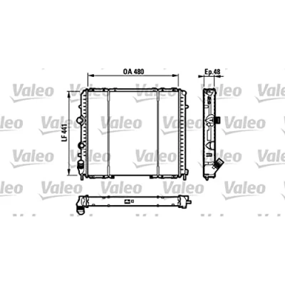 Immagine di VALEO 732072 Radiatore motore Alluminio 480 441 47 senza regolatore refrigerante Alette di raffreddamento montate meccanicamente