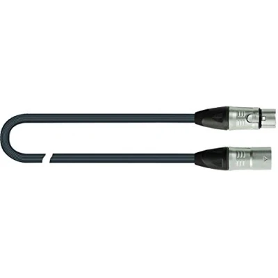 Immagine di QUIK LOK JUST/MF 0,5 SL, Cavo Microfonico, XLR Maschio/XLR Femmina, Connettori SL Silver, Lunghezza mt, Colore Nero