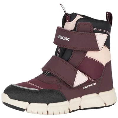 Immagine di Geox Flexyper GIRL Stivali da neve per bambini, Taglia: 33, Dark burgundy Finta pelle / tessuto