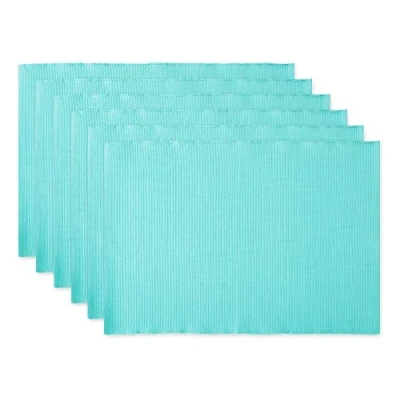 Immagine di DII Basic Everyday Set di tovagliette, 13 x 19 cm, 100% cotone, a costine, 6 pezzi