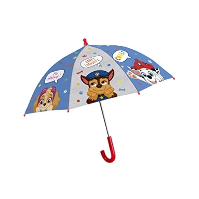 Immagine di Paw Patrol Ombrello per Bambini, Antivento, a Bastone con Apertura Automatica e Robusto Telaio in Fibra di Vetro, Diametro Circa 66 Cm