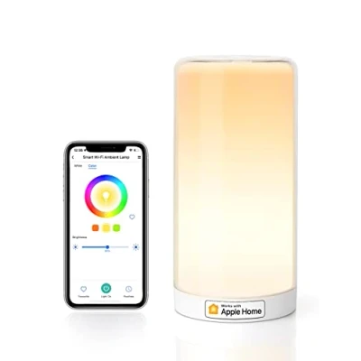Immagine di meross Lampada Smart da comodino a LED, abat jour Portatile Compatibile con HomeKit, Alexa, Google e SmartThings, Luce Notturna LED Dimmerabile, per Camera Letto, Soggiorno