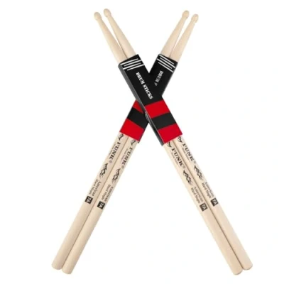 Immagine di Drum Sticks Rebound America in legno d&#039;acero duro, dritto e durevole, ideale per batteristi di tutti i livelli, utilizzato batteria, percussioni pratica (7A 2 paia)
