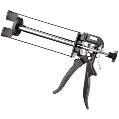 Immagine di VERLINGER Pistola Per Cartucce Di Ancoraggio Chimico Resina Rapporto Spinta 26:1 490 ml Alluminio Acciaio Nero Pro