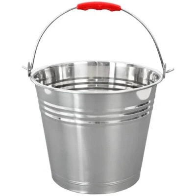 Immagine di Secchio in acciaio inox con manico diverse misure 5L/10L/14L, inossidabile, 14 l
