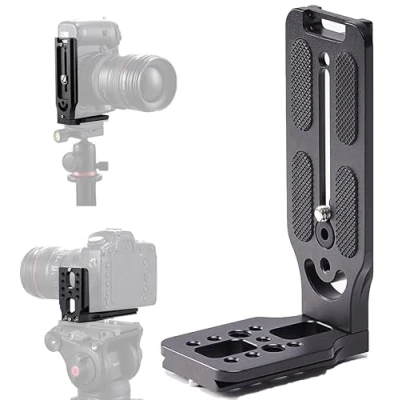 Immagine di Aitteel DSLR Camera L Staffa Orizzontale Verticale Interruttore Treppiede Piastra a Sgancio Rapido Compatibile con Canon Nikon Sony DJI Osmo Ronin Zhiyun Stabilizzatore Monopiede
