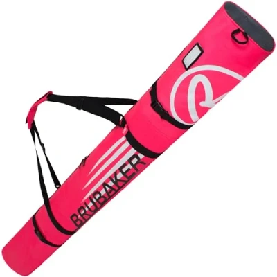 Immagine di BRUBAKER ski borsa Champion Carver Sacca da Sci colore neon fuchsia / bianco 170 cm