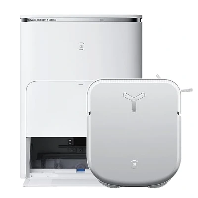 Immagine di ECOVACS DEEBOT X2 OMNI Robot Aspirapolvere Lavapavimenti, Stazione All in one, Sottile Quadrato, Sollevamento Mop 15mm, Lavaggio Acqua Calda, Evitamento Intelligente Degli Ostacoli