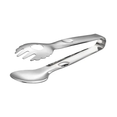 Immagine di APS Pinza per insalata TIDLOS, lunghezza totale: 22 cm, in acciaio inox lucidato a specchio, intagliato su un lato, dimensioni pala: 5 x 2 cm