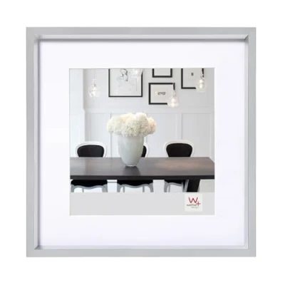 Immagine di walther design argento 30 x cm con passe partout, cornice in plastica Steel Style ES330S