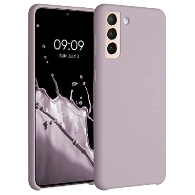 Immagine di kwmobile Cover per Samsung Galaxy S21 Plus Custodia Back Case Smartphone in Silicone TPU Protezione Gommata nuvola viola