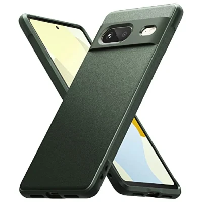 Immagine di Ringke Onyx Compatibile con Cover Google Pixel 7, Custodia Impugnatura Antiscivolo Antiurto Robusta Antigraffio TPU Dark Green Verde