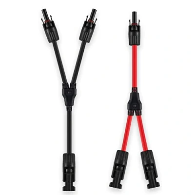 Immagine di Intckwan Connettore Y Pannello Solare, Ip67, F/M/M E M/F/F, Connettori Pannelli Solari Distributore, Compatibile con Fotovoltaico da 2,5 Mm2 6 (1 Rosso + 1 Nero)