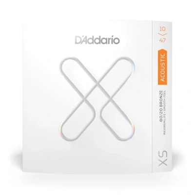 Immagine di D&#039;Addario XSABR1047 corde Per chitarra acustica con rivestimento in bronzo XS 80/20 Maggiore resistenza alla rottura stabilità di sintonizzazione chitarre a 6 10 47 Extra Light
