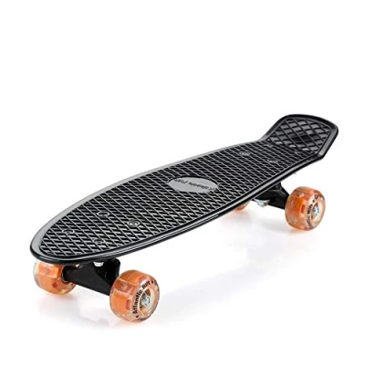 Immagine di Monzana Atlantic Rift Skateboard 22&#039; Retro Ruote a LED Cuscinetti ABEC 7 Penny Board Ragazza Ragazzo 100kg