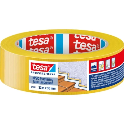 Immagine di tesa SPVC EMBOSSED 67001 00000 00 Nastro goffrato tesa® Professional Giallo (L x L) 33 m 30 mm 1 pz.