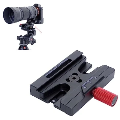 Immagine di iShoot Convertitore per montaggio su adattatore a morsetto Arca Swiss Fit piastra sgancio rapido 200PL/410PL RC4, compatibile con Manfrotto 405/410/488RC4/498RC4/808RC4